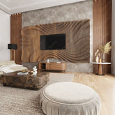 Wavy Parametric TV Wall Decor V1