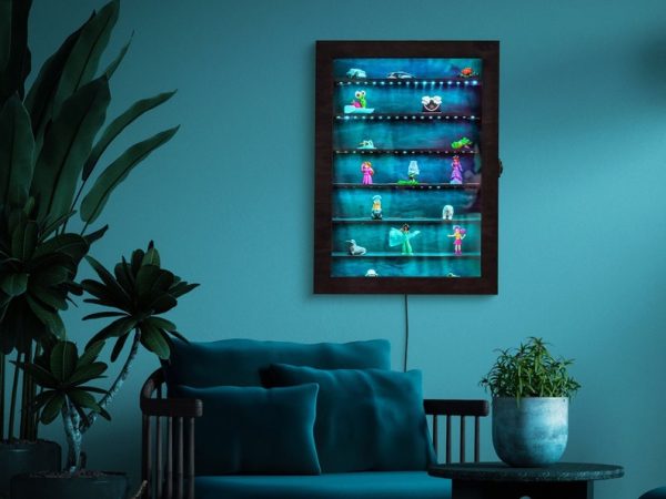 LED-Lit Wooden Display Case