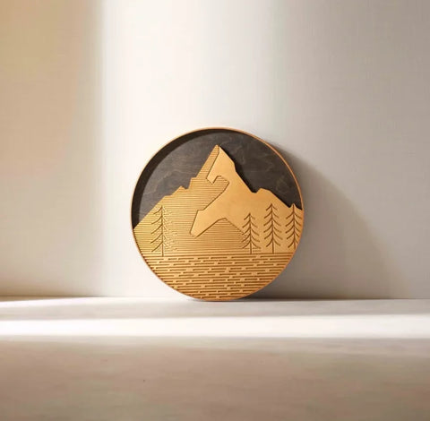 Likya Mountain Abstract Wooden Art