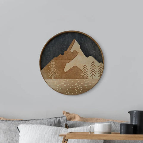 Likya Mountain Abstract Wooden Art