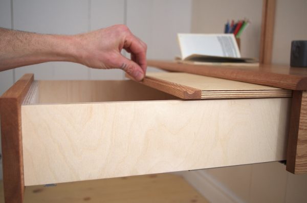 Modern Floating Desk with Shelf