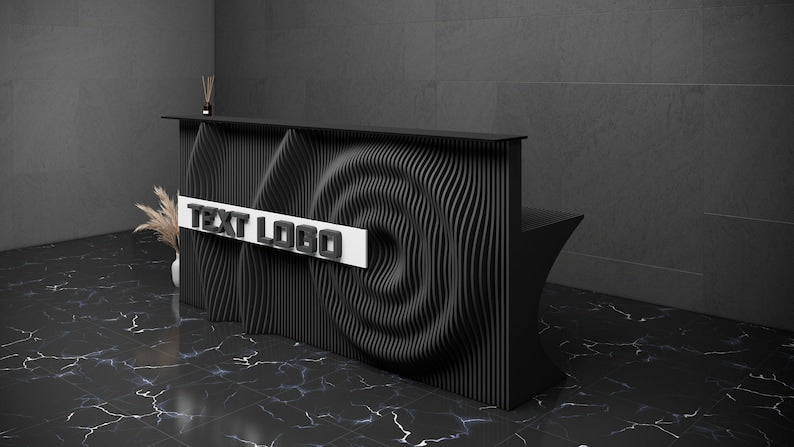 Parametric Office Desk With Text Logo