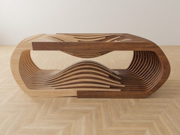 Parametric Two Color Coffee Table, modern table for office or restaurents