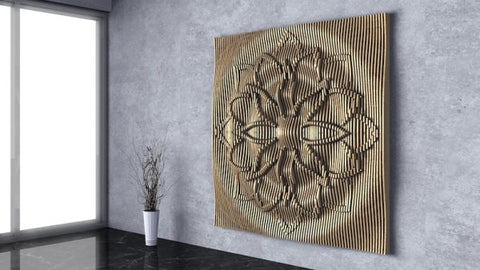 Parametric Wavy Wooden Wall Art