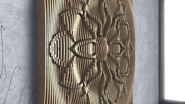 Parametric Wavy Wooden Wall Art