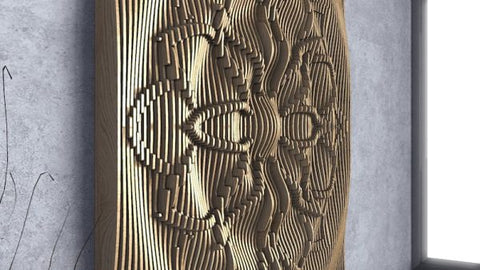 Parametric Wavy Wooden Wall Art