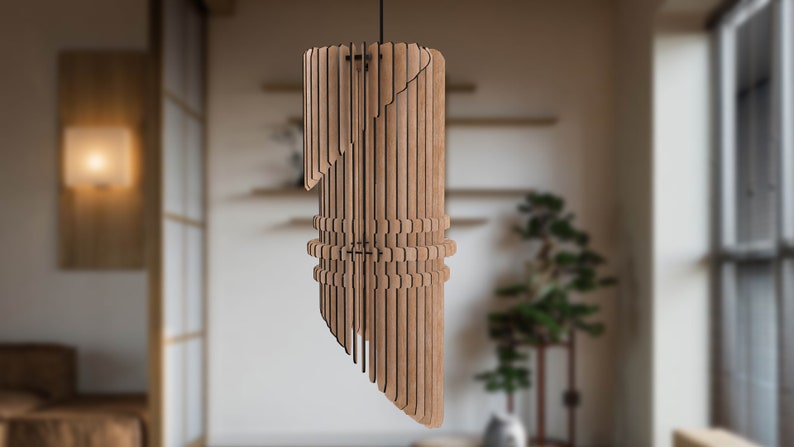 Missing Arrow Wooden Lamp