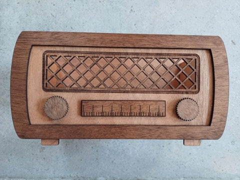 Vintage Radio Tissue Box