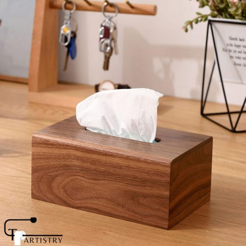 Solid wood Tissue Box