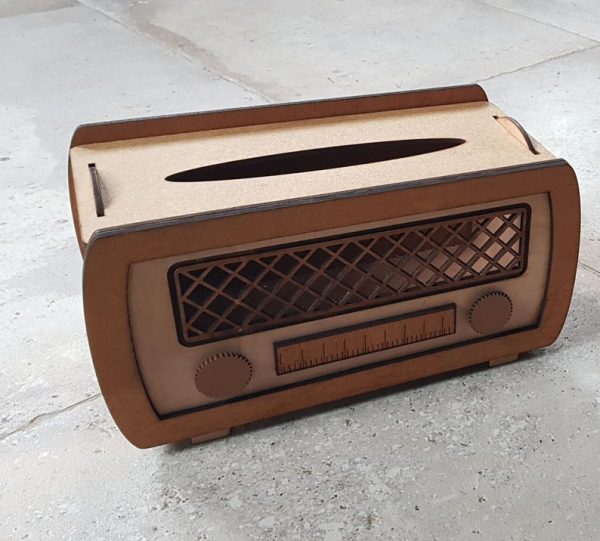 Vintage Radio Tissue Box