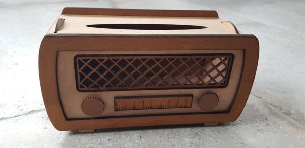 Vintage Radio Tissue Box