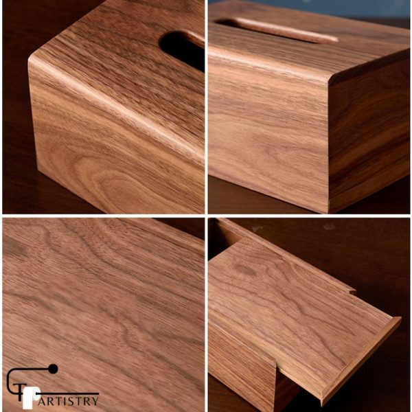 Solid wood Tissue Box