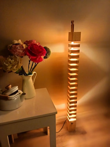 Echelon Wooden Floor Lamp