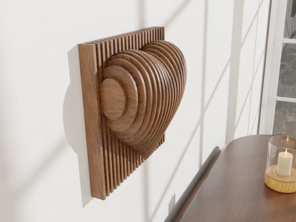 Minimalist Heart Parametric Wall Art