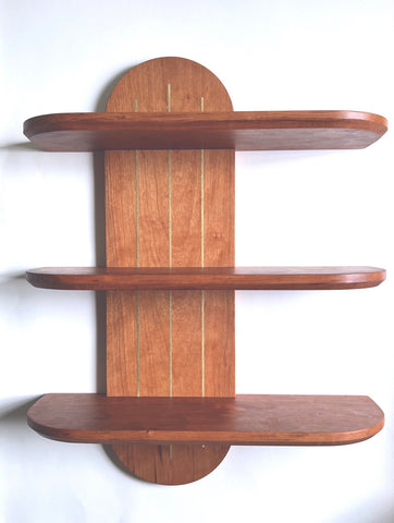 Draper Shelf – Walnut with Brass inlay