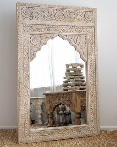 Wooden Pakistani Carving Mirror