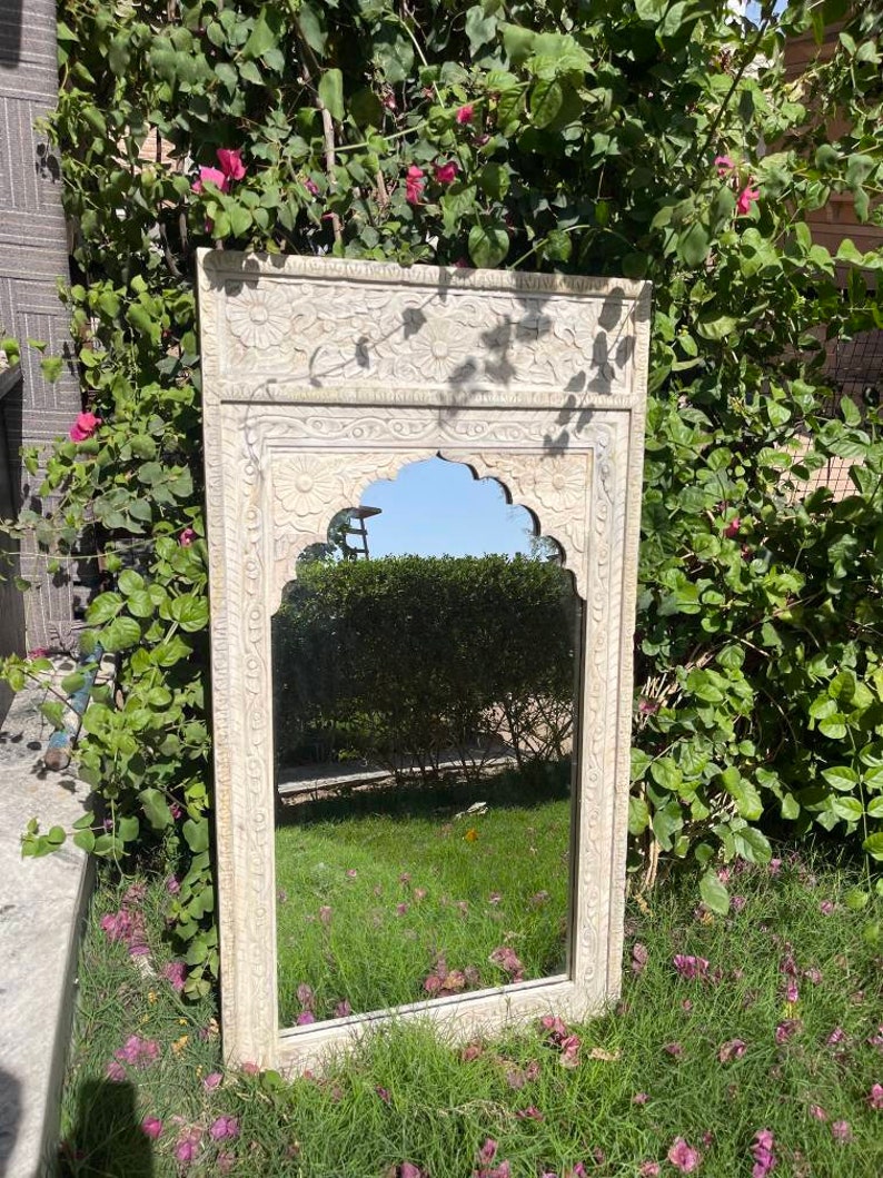 Wooden Pakistani Carving Mirror