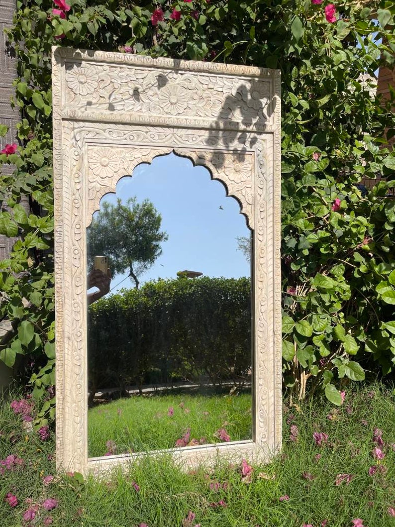 Wooden Pakistani Carving Mirror