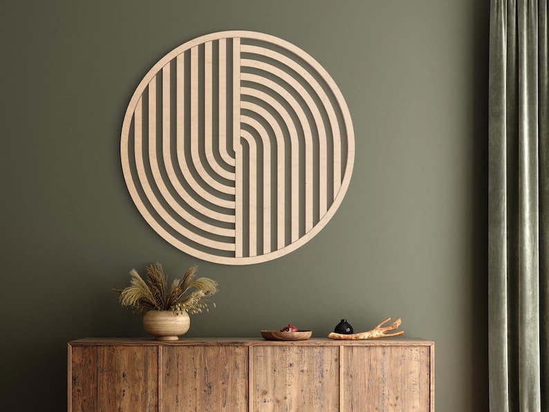 Round Wall Art Wooden Wall