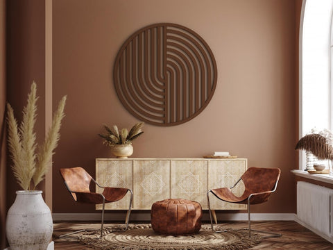 Round Wall Art Wooden Wall