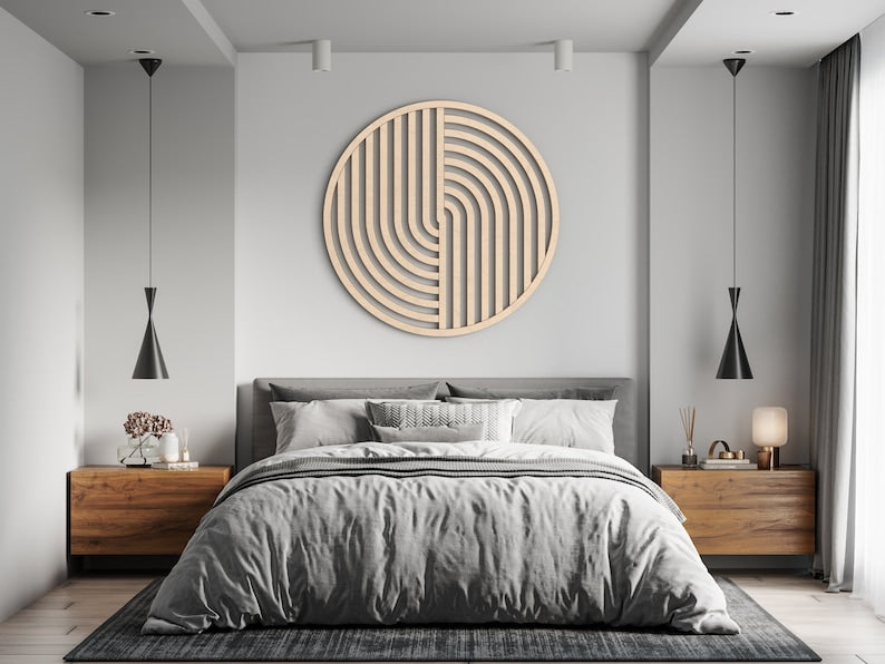 Round Wall Art Wooden Wall