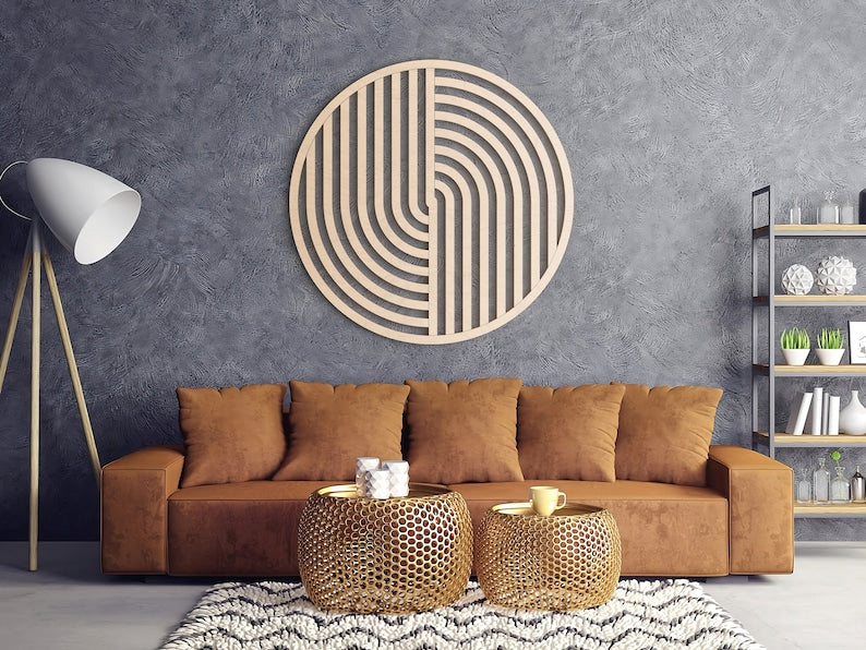 Round Wall Art Wooden Wall