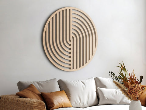 Round Wall Art Wooden Wall