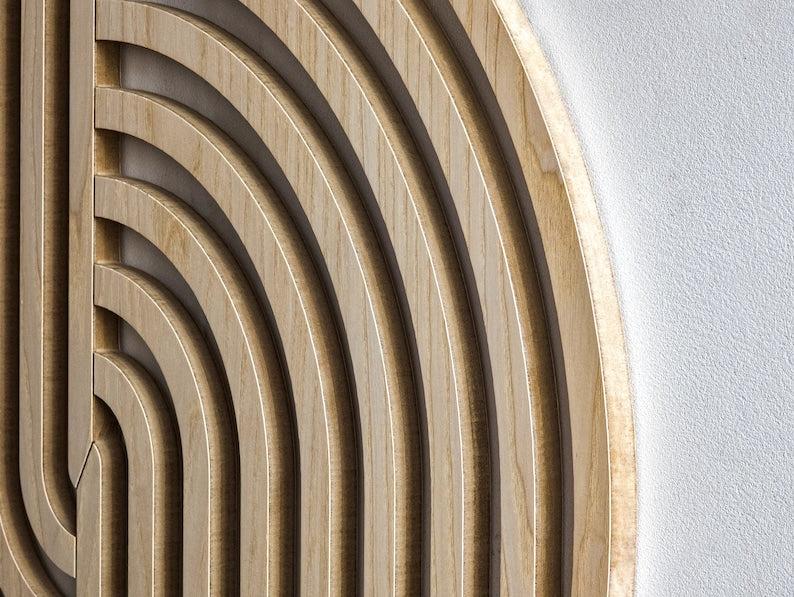 Round Wall Art Wooden Wall