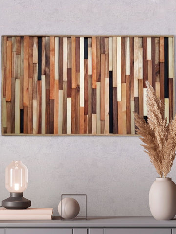 Reclaimed Wood Wall Art Geometric