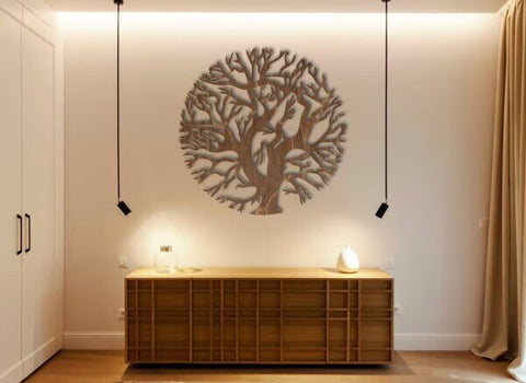 Large Tree of Life Circle Wood Art