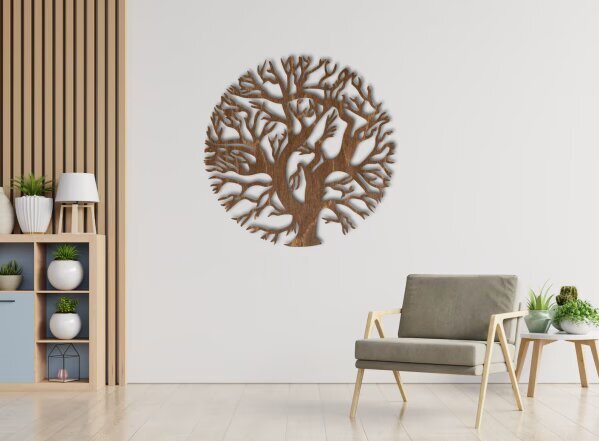 Large Tree of Life Circle Wood Art