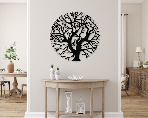 Large Tree of Life Circle Wood Art