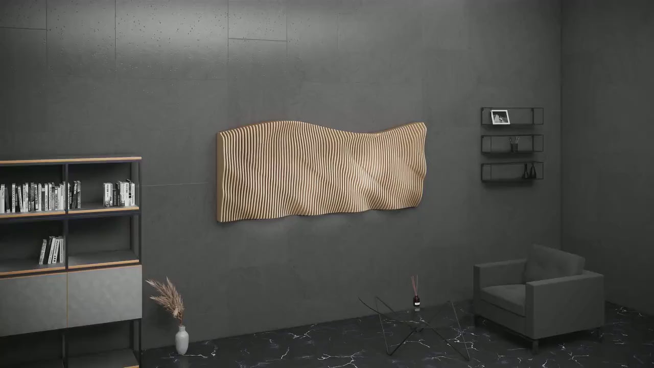 Parametric Art Wooden · Wavy Wooden Wall Decor